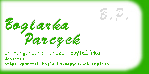 boglarka parczek business card